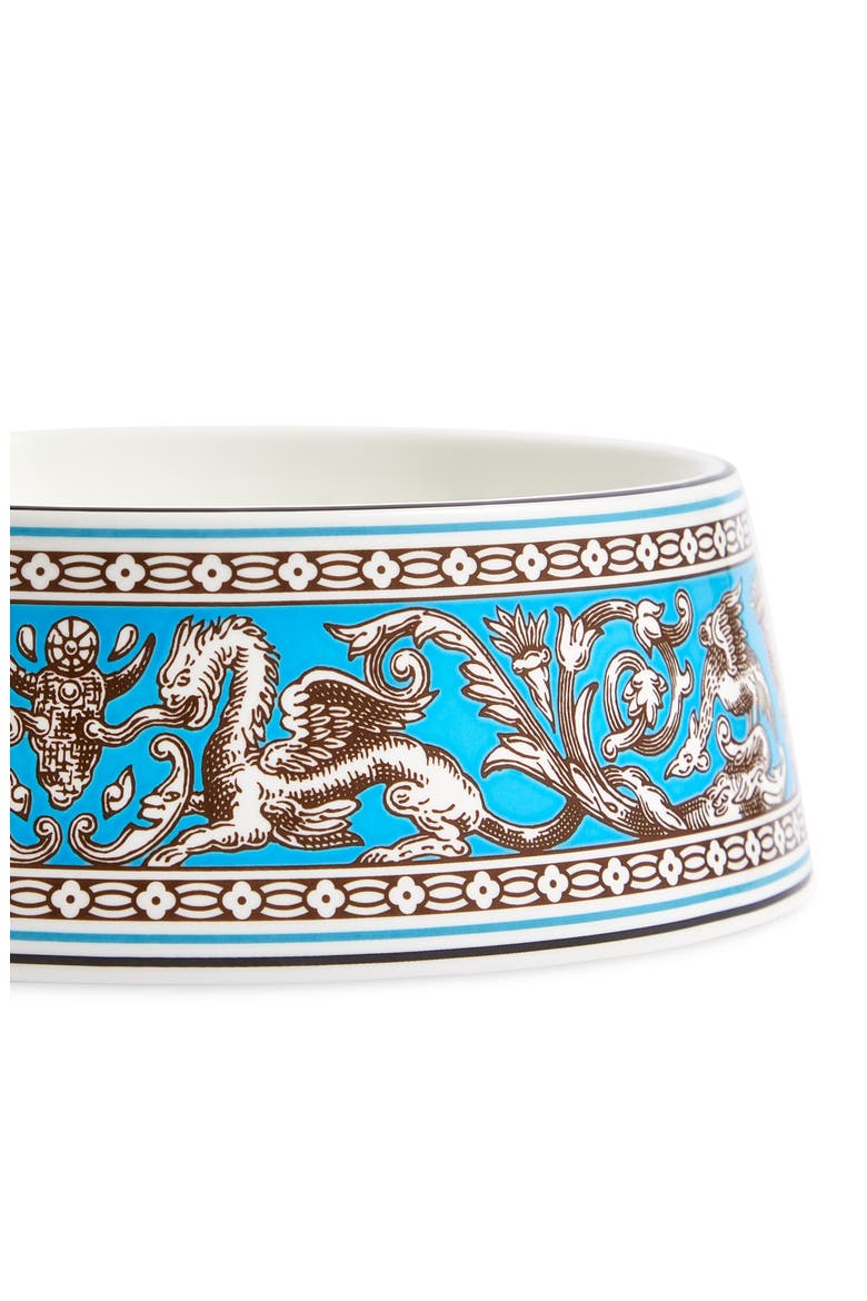 Florentine Pet Bowl, Alternate, color, TURQUOISE