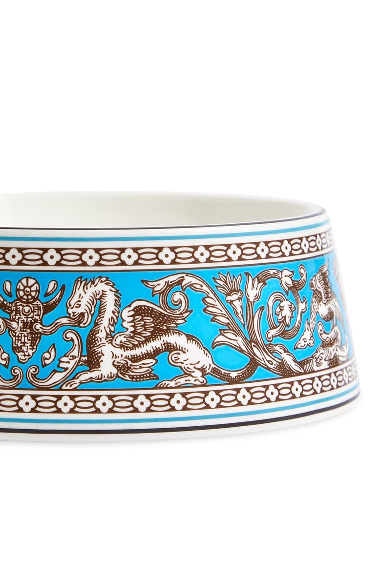 Wedgwood Florentine Pet Bowl, Alternate, color, Turquoise