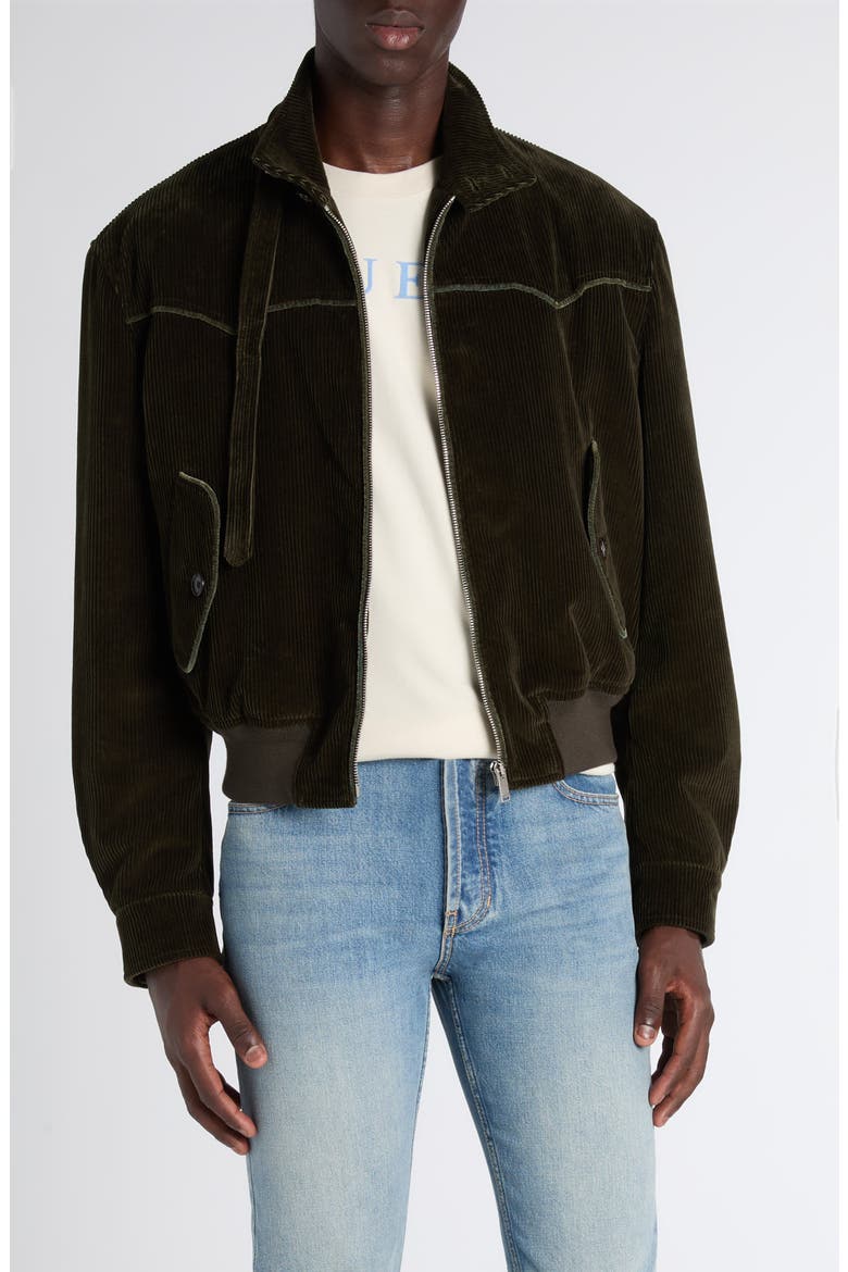 Corduroy Harrington Jacket, Main, color, KHAKI