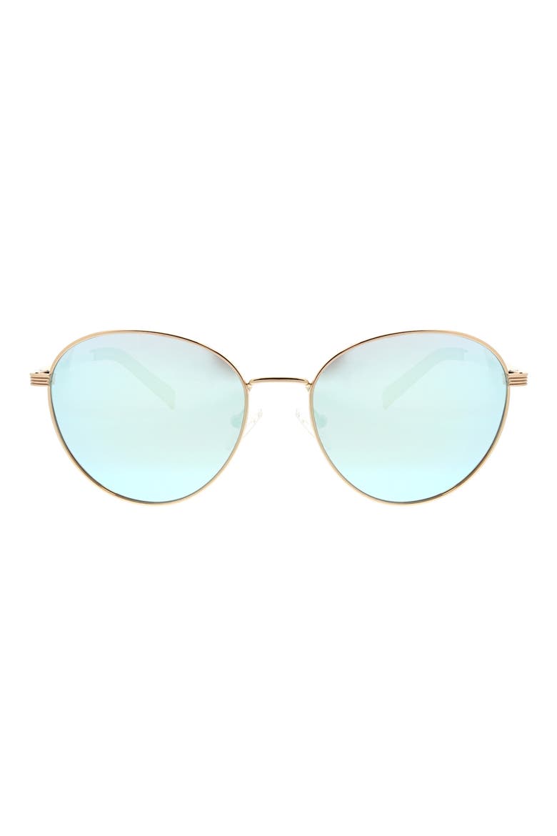 59mm Polarized Round Sunglasses, Main, color, GOLD