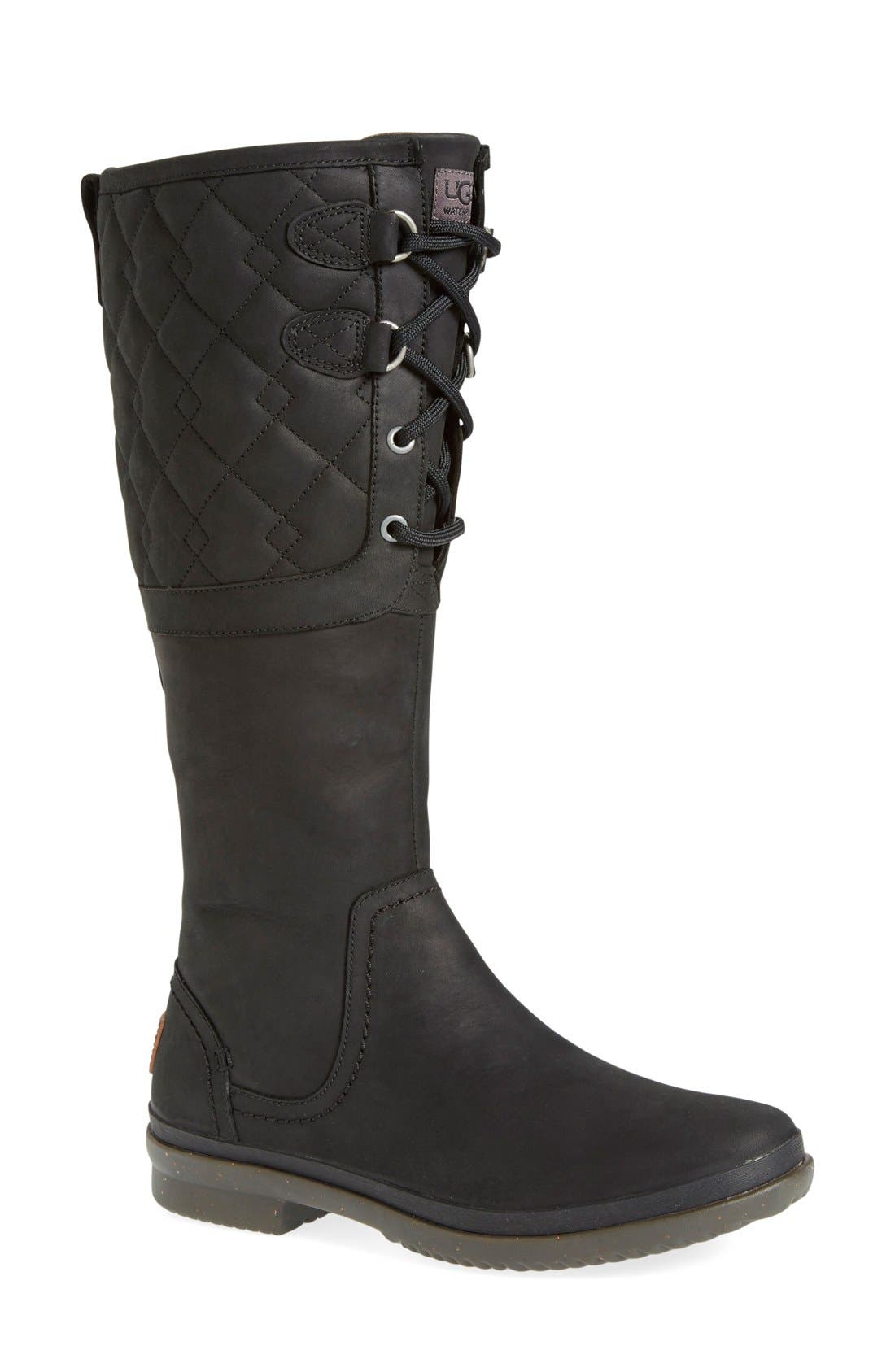 UGG<sup>®</sup> Elsa Quilted Waterproof Boot, Main, color, 