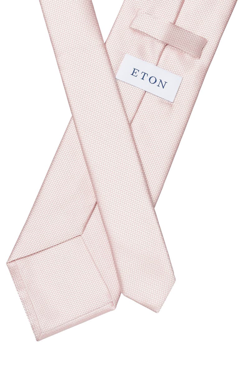 Eton Pink Textured Silk Tie, Alternate, color,