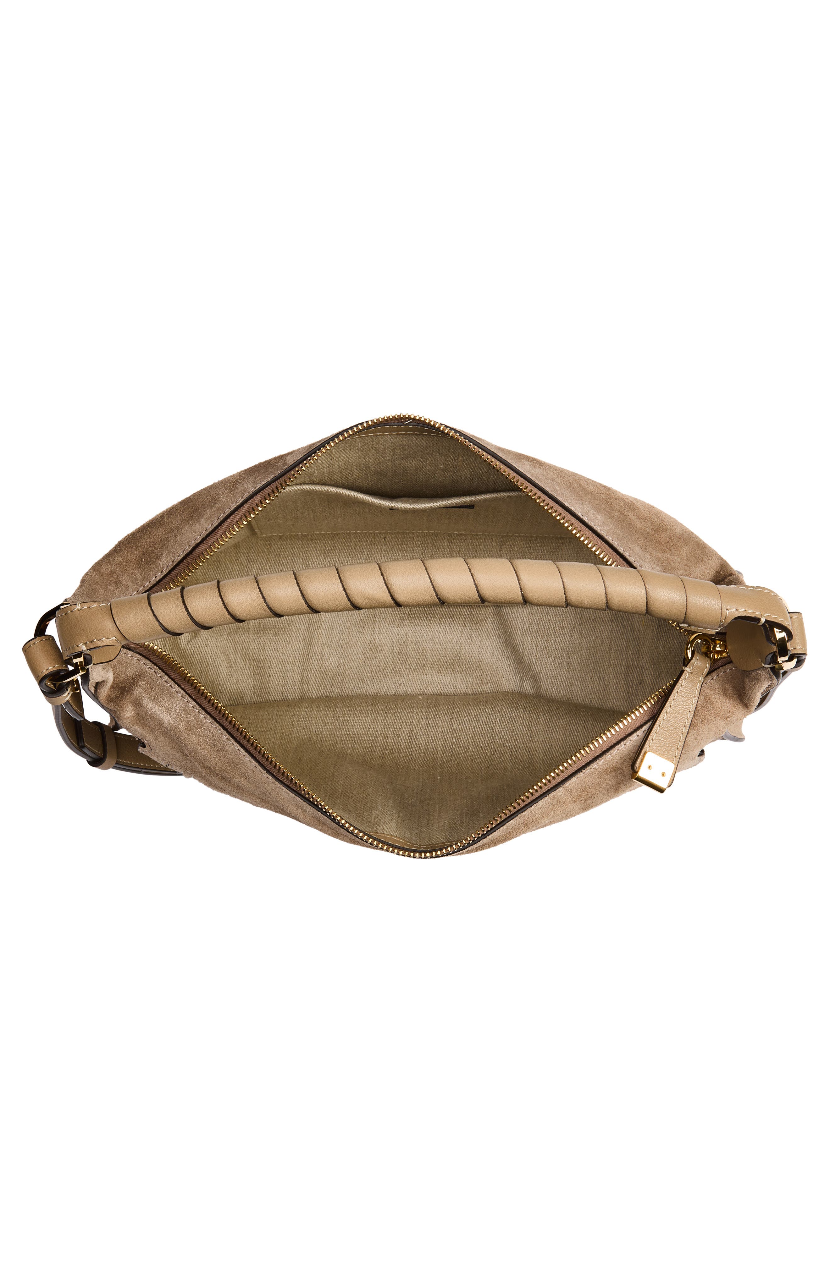 Chloé Small Marcie Suede Shoulder Bag, Alternate, color, Boyish Brown