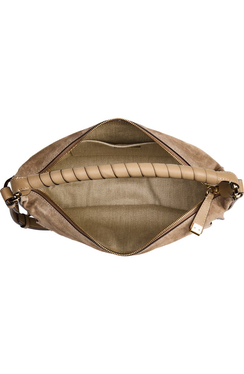 Chloé Small Marcie Suede Shoulder Bag, Alternate, color, Boyish Brown