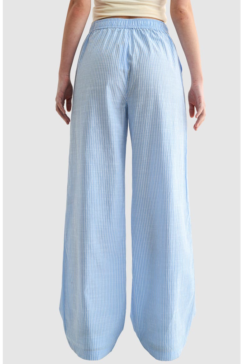 Stripe Wide Leg Pull-On Pants, Alternate, color, LIGHT BLUE