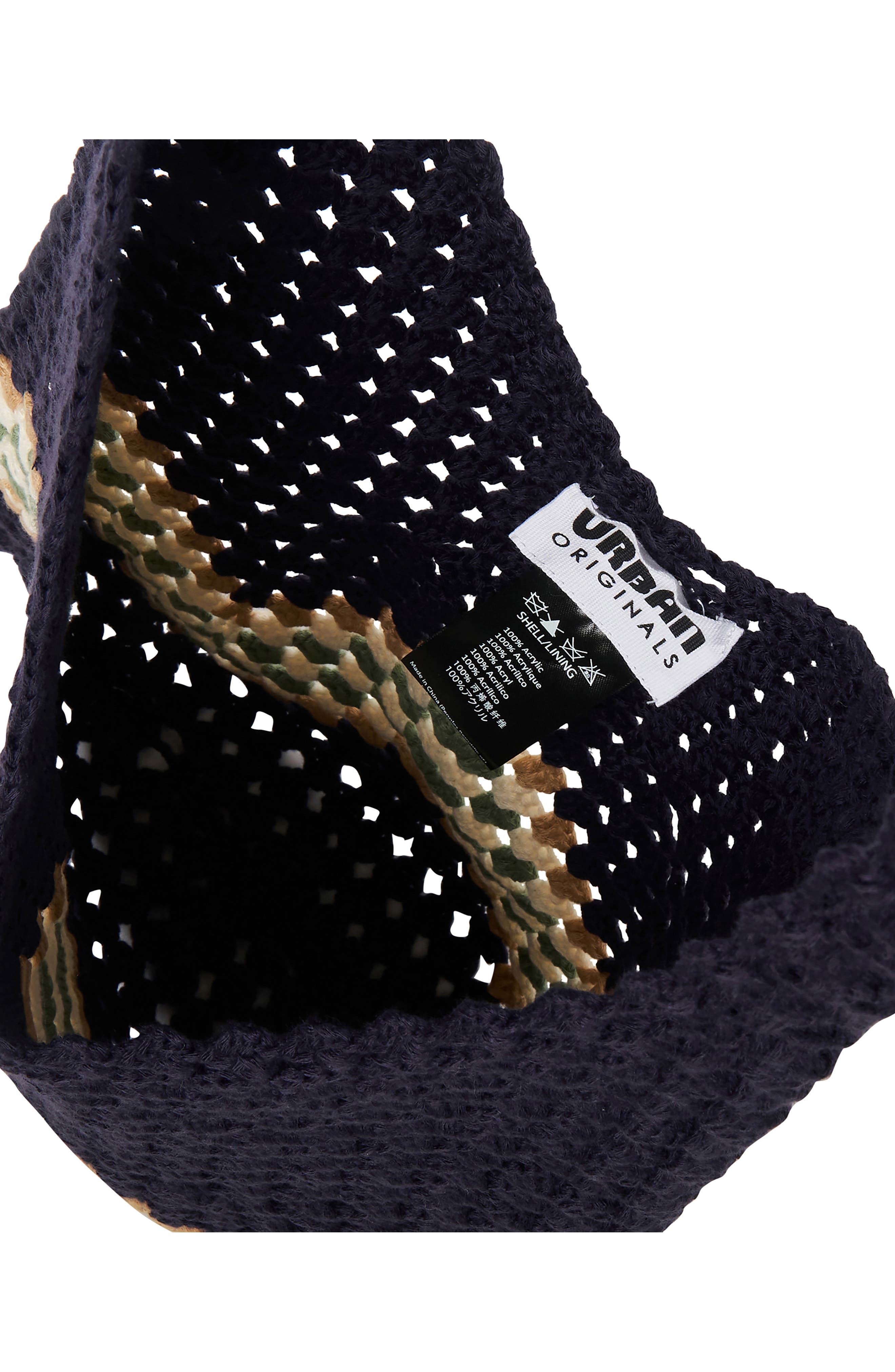 Urban Originals Sandy Woven Tote Bag, Alternate, color, Navy