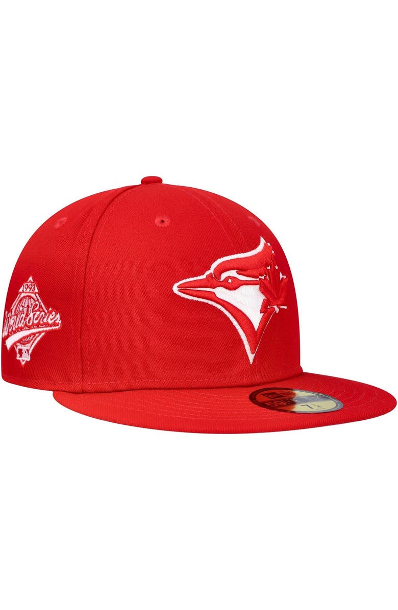 New Era Men's New Era Red Toronto Blue Jays Sidepatch 59FIFTY Fitted Hat, Alternate, color,