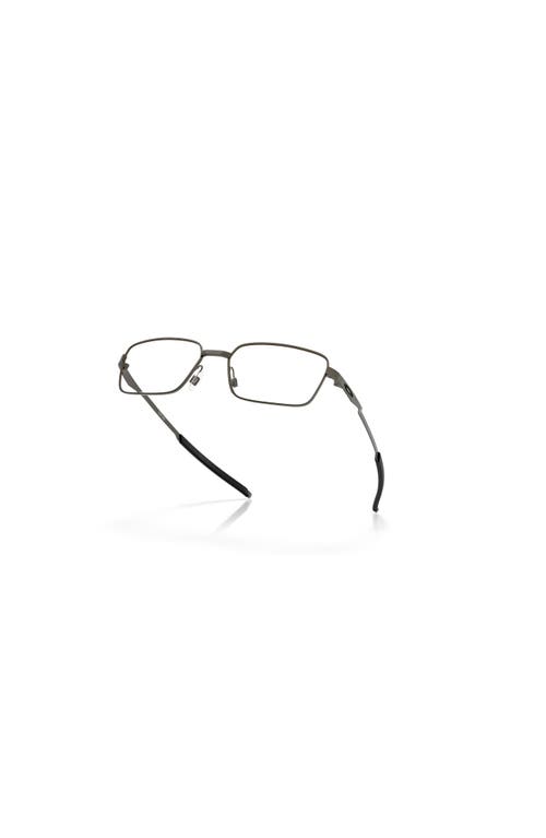 Oakley 57mm Rectangle Optical Glasses In Metallic