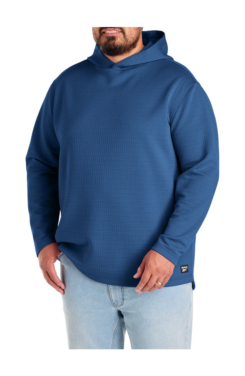 Reebok Big & Tall Textured Tech Hoodie, Main, color, Athletic Blue