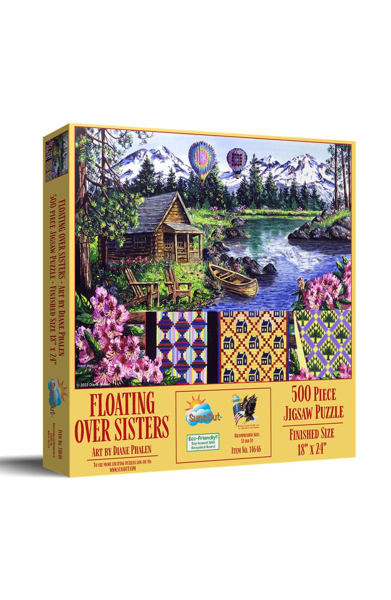 Sunsout Floating over Sisters 500 piece Jigsaw Puzzle for Adults, Main, color, Multicolor