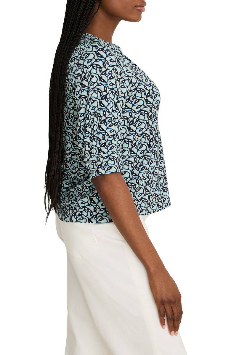 NIC+ZOE Fine Vines Print Split Neck Top, Alternate, color, 