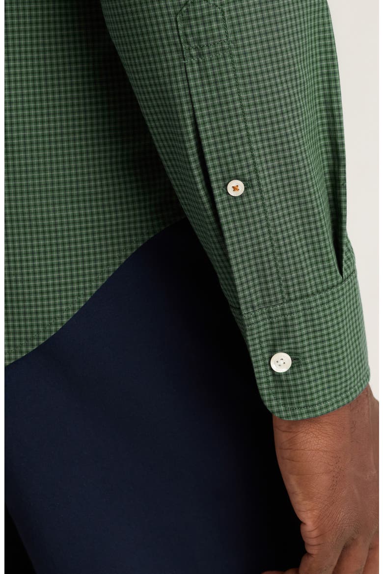 Everyday Slim Fit Microcheck Stretch Cotton Button-Down Shirt, Alternate, color, FREN CHECK GREEN
