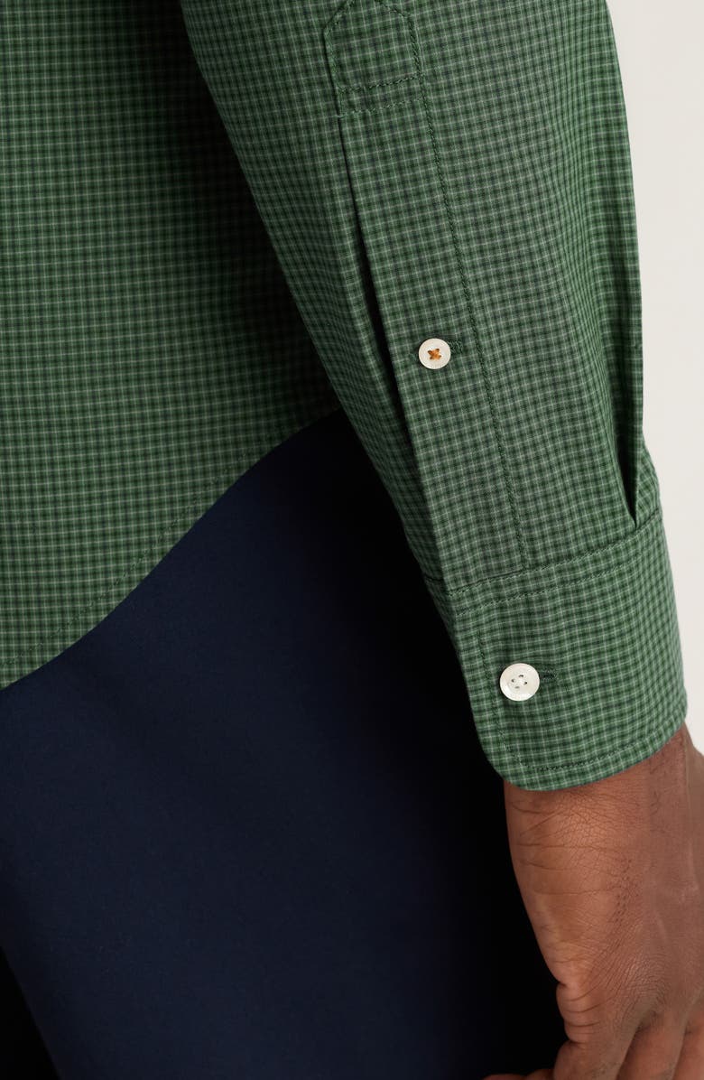 Bonobos Everyday Slim Fit Microcheck Stretch Cotton Button-Down Shirt, Alternate, color, Fren Check Green