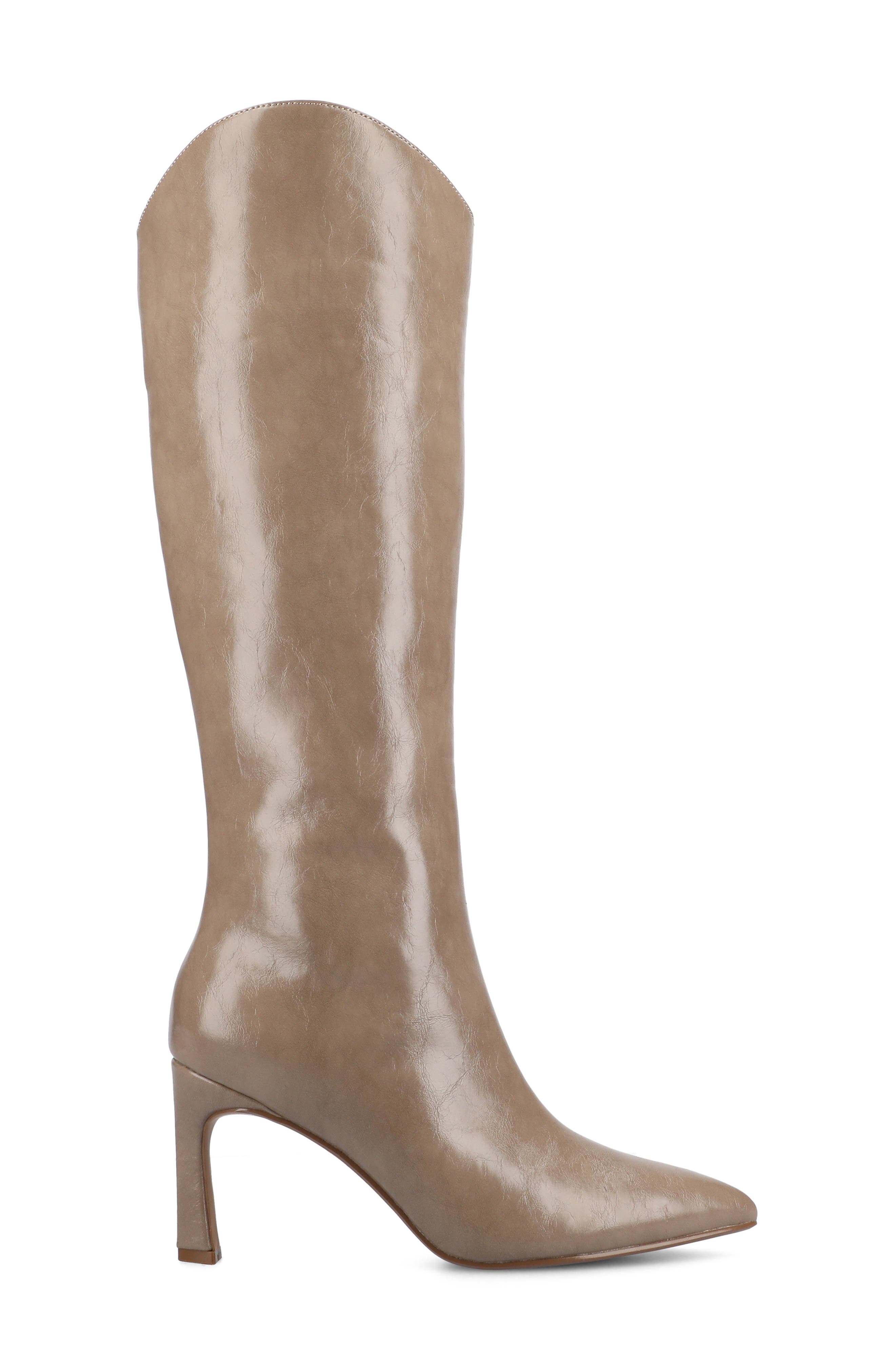 Rehela Pointed Toe Boot, Alternate, color, PATENT/TAUPE