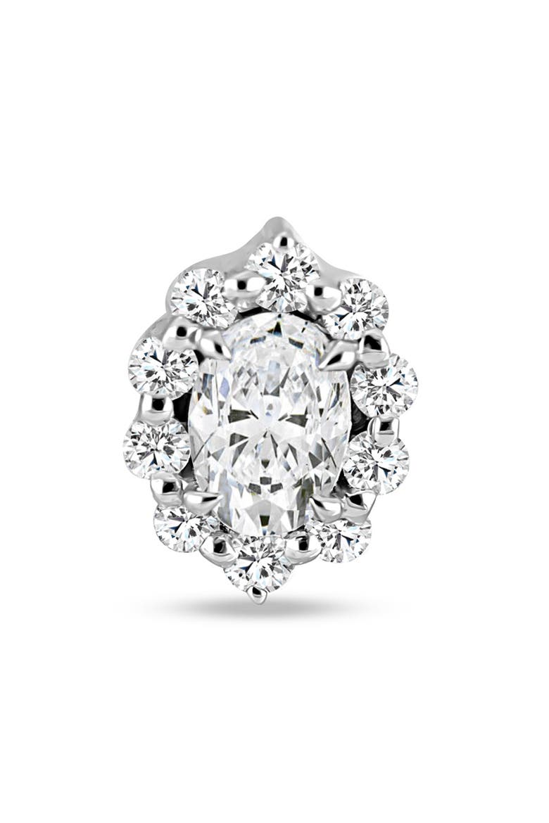 Rita 18K White Gold Diamond Halo Stud Earrings, Alternate, color, 18K WHITE GOLD