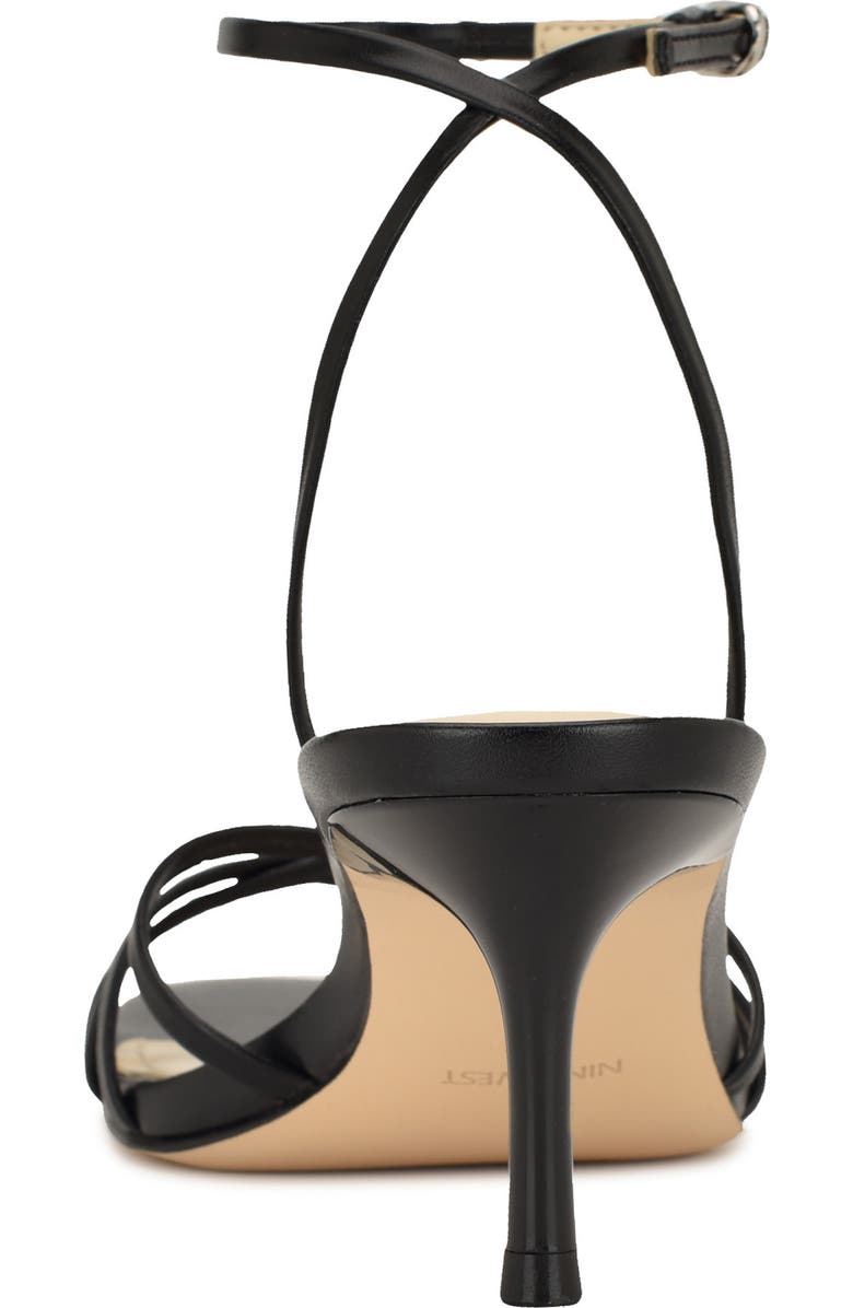 Nine West Gazey Ankle Strap Sandal, Alternate, color, Black