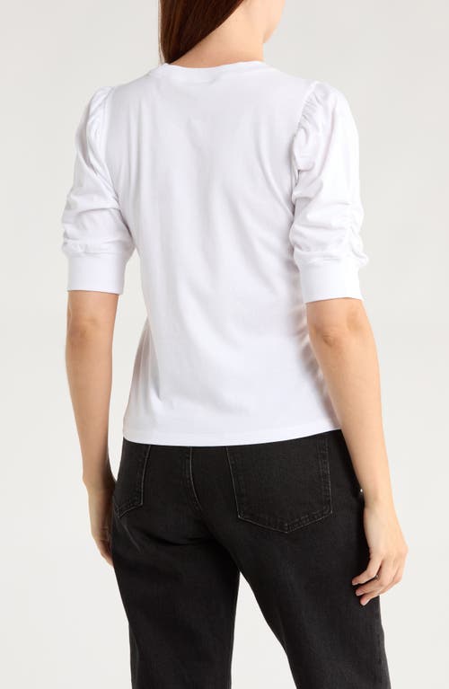 Frame The Frankie Puff Sleeve T-shirt In White