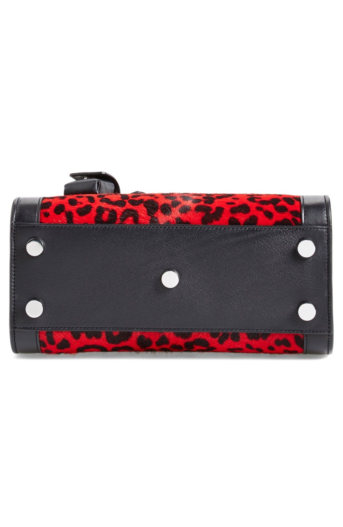 'Nano Sac de Jour Punk' Genuine Calf Hair & Calfskin Leather Tote, Alternate, color, ROUGE/ NOIR