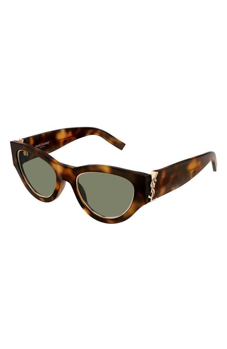 Saint Laurent SL M94 52mm Cat Eye Sunglasses, Alternate, color, Havana