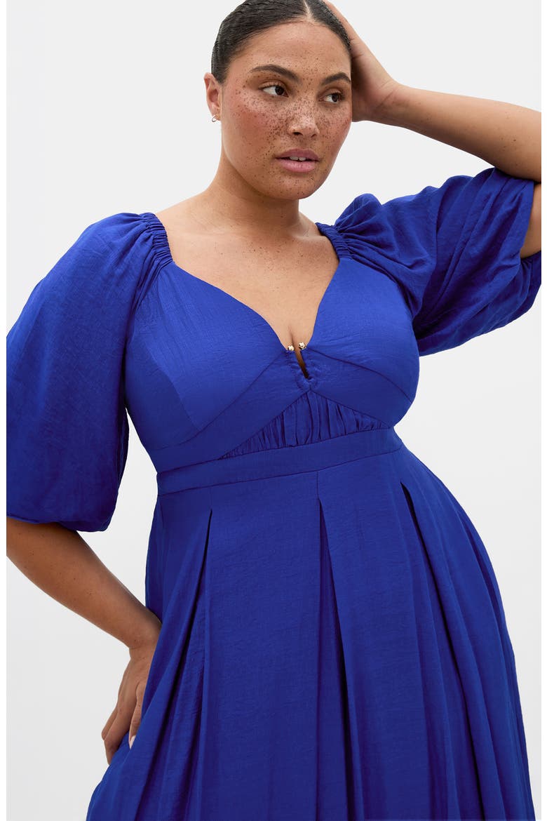 Sherree V-Neck Dress, Alternate, color, OCEAN BLUE