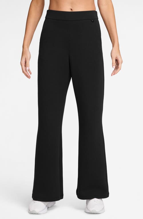 Nike 24.7 Impossiblysoft Dri-fit High-waisted Loose Flared Pants In Black