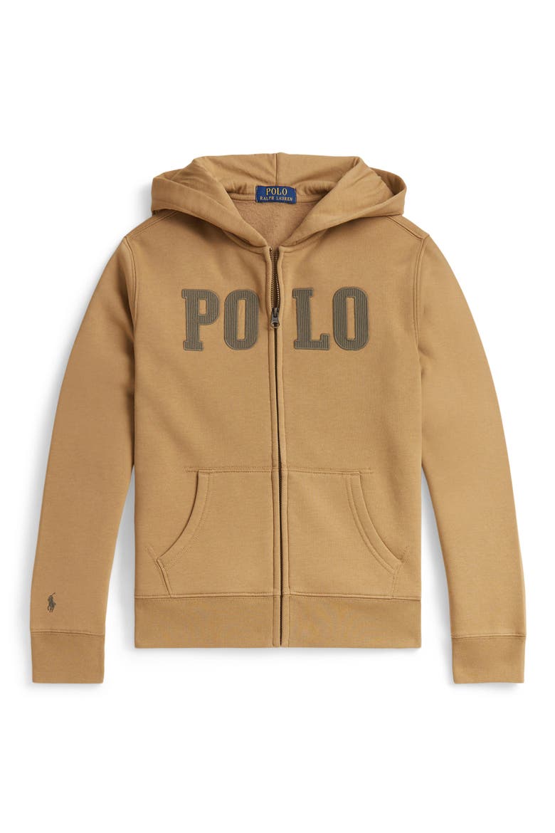Kids' Graphic Full Zip Hoodie, Main, color, CAMEL