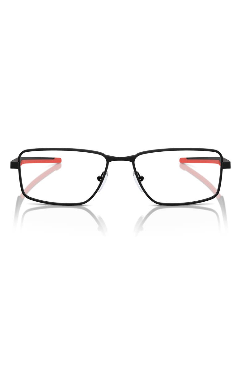 Scuderia Ferrari 57mm Rectangle Optical Glasses, Main, color, Matte Black / Demo Lens
