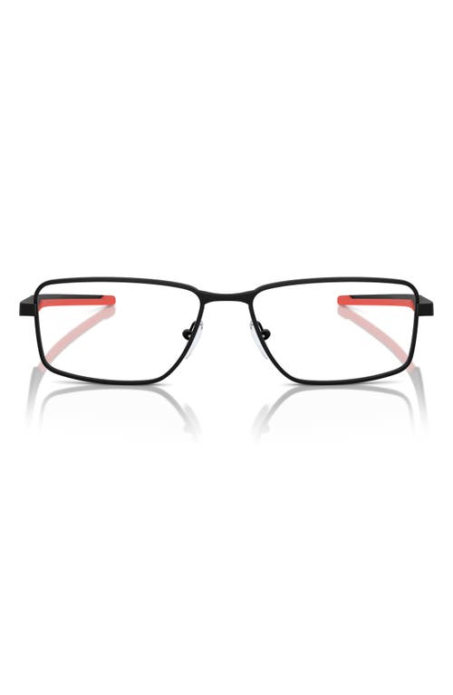 Scuderia Ferrari 57mm Rectangle Optical Glasses In Black