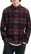 AllSaints Thorn Plaid Flannel Button-Up Shirt