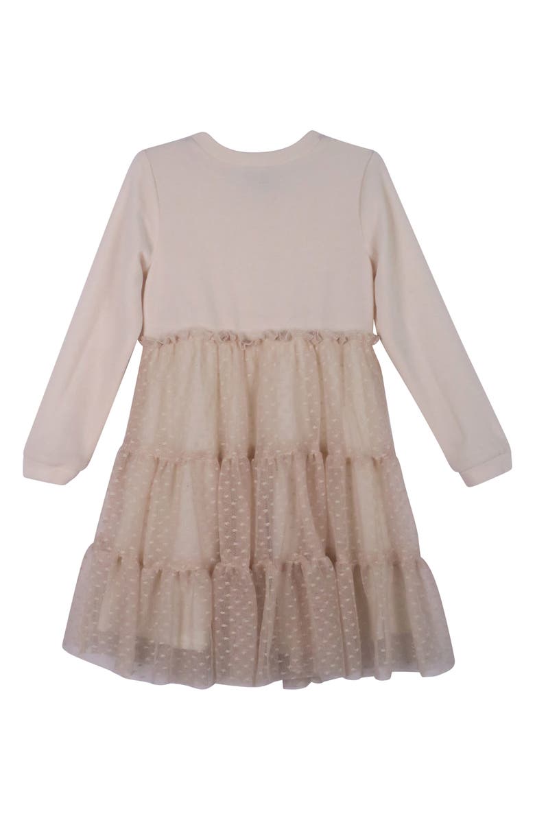 Zunie Kids' Long Sleeve Tulle Twofer Dress, Alternate, color, 