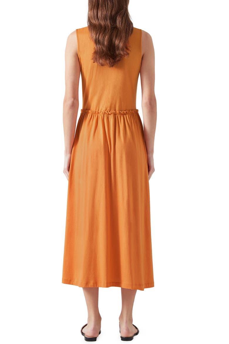 Claud Jersey Midi Dress, Alternate, color, BURNT ORANGE