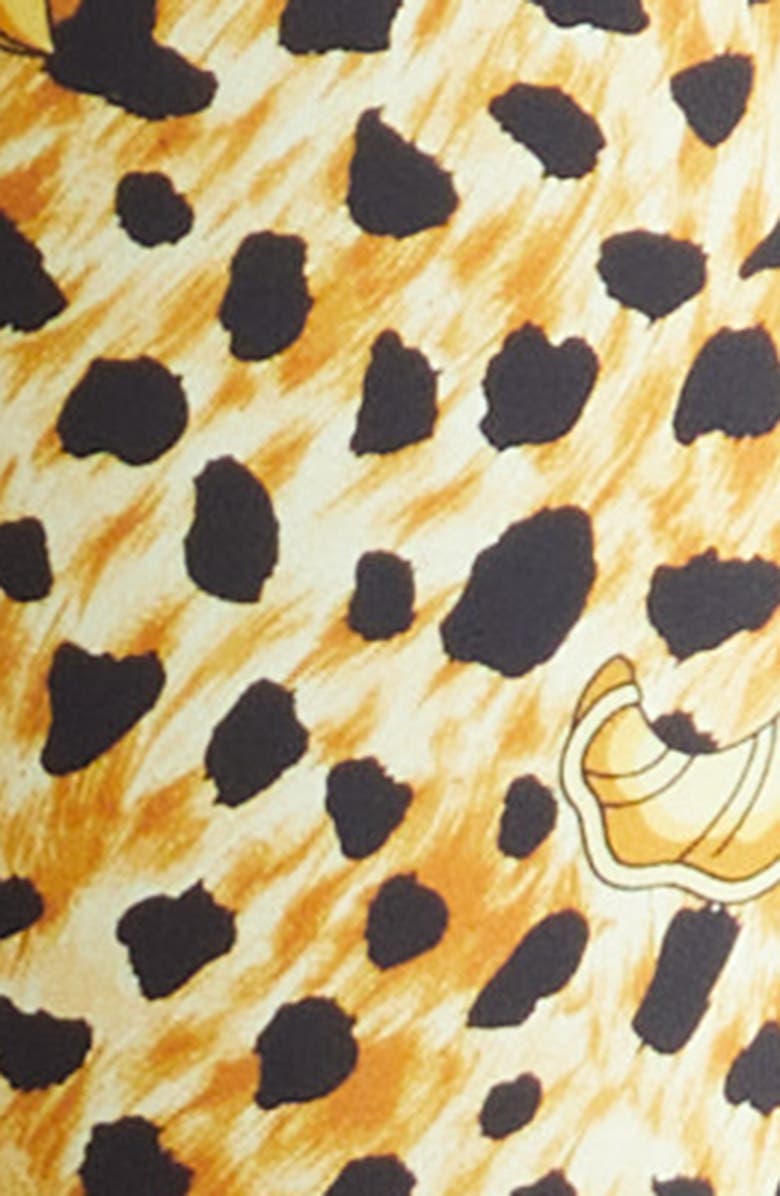 Versace Cheetah Foulard Print Leggings, Alternate, color, Light Grey Elephant Grey