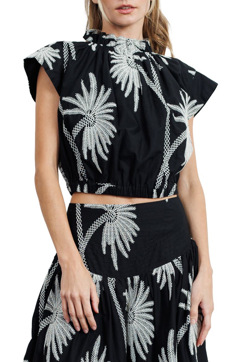 Dayana Crop Top, Main, color, BLACK