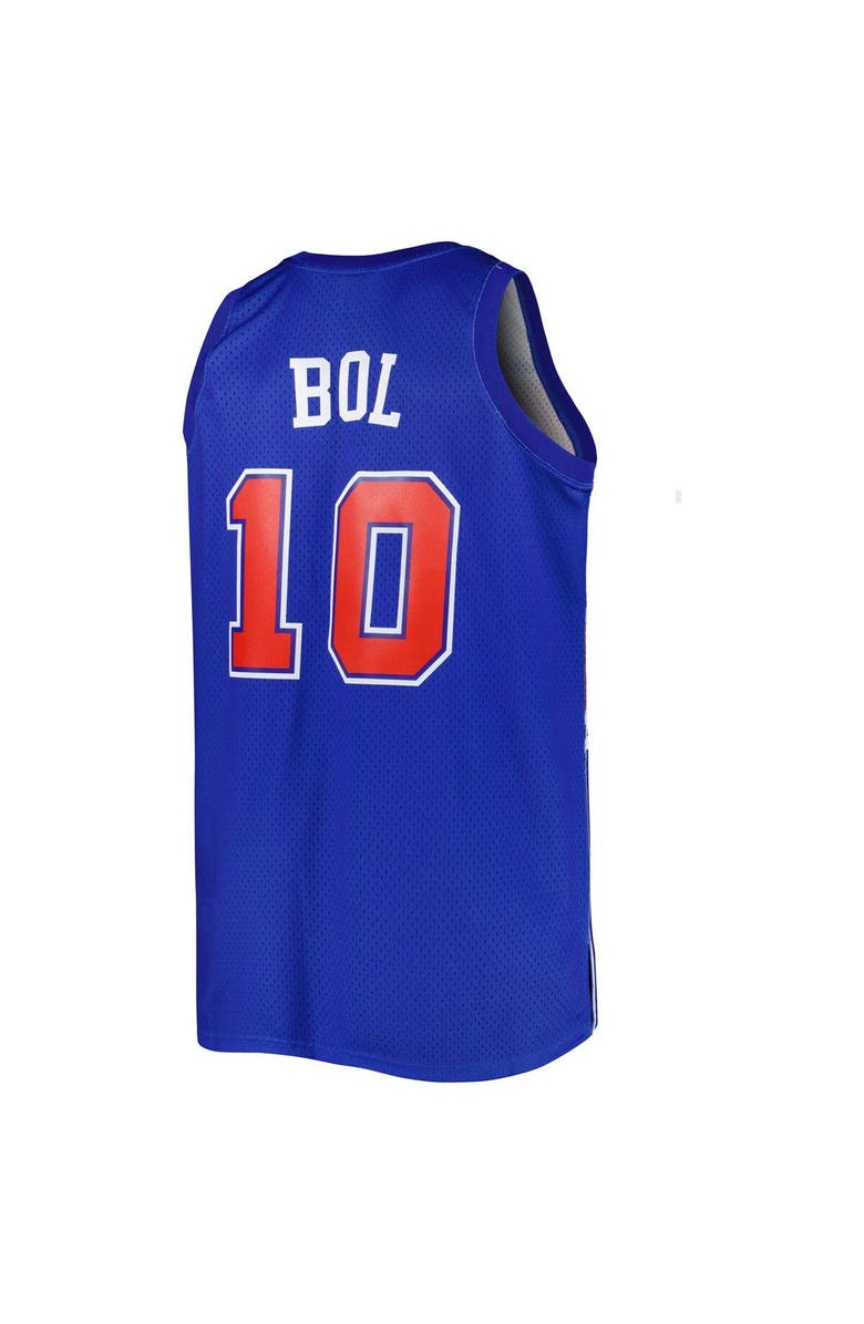 Mitchell & Ness Men's Mitchell & Ness Manute Bol Blue Washington Bullets Big & Tall Hardwood Classics 1985-86 Swingman Jersey, Alternate, color,