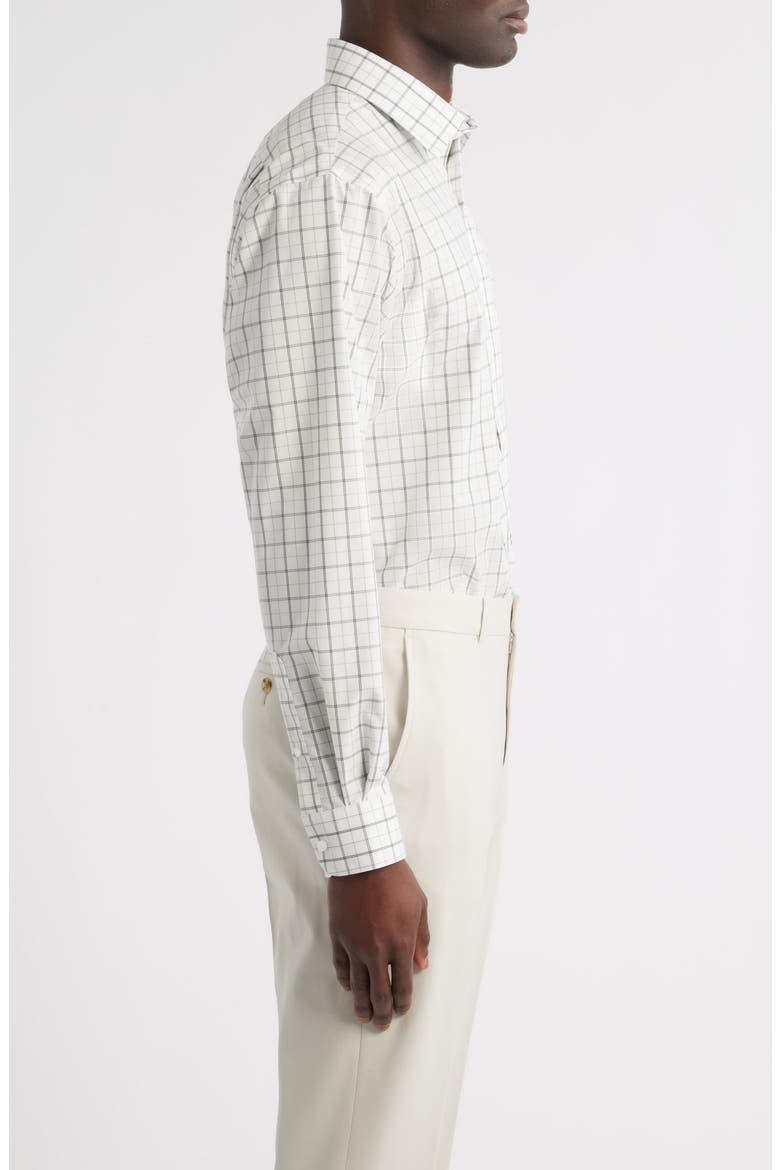 Traditional Fit Check Non-Iron Cotton Dress Shirt, Alternate, color, GREEN-BLUE WINDFORD PLAID