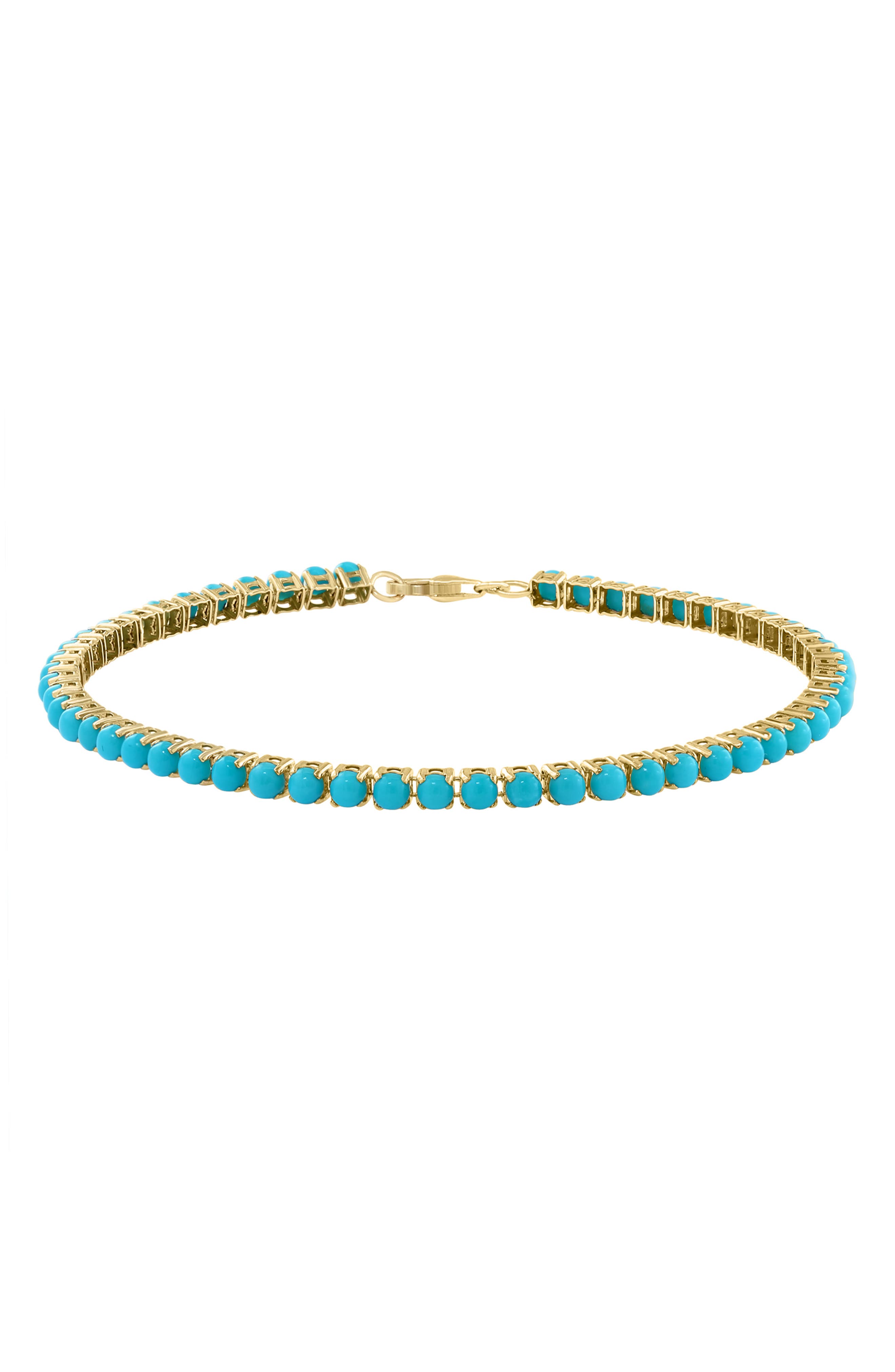 EFFY 14K Yellow Gold Turquoise Tennis Bracelet