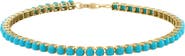EFFY 14K Yellow Gold Turquoise Tennis Bracelet