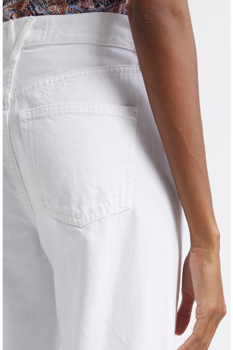 Taylor Raw Hem High Waist Crop Wide Leg Jeans, Alternate, color, WHITE