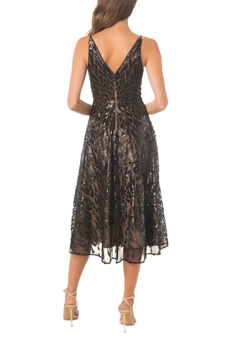 Elisa Sequin Sleeveless Dress, Alternate, color, BLACK MULTI
