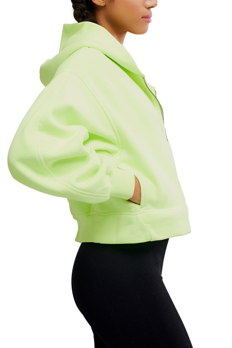 FP Movement A Cut Above Cotton Zip Hoodie, Alternate, color, SOUR CITRUS