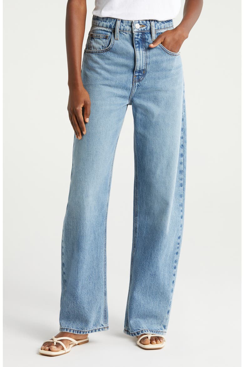 High Waist Barrel Leg Jeans, Main, color, DIVINE