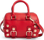 Topshop Bianca Studded Faux Leather Bowler Bag