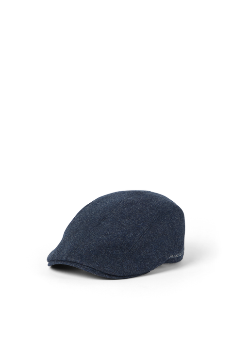 Virgin wool flannel flat cap