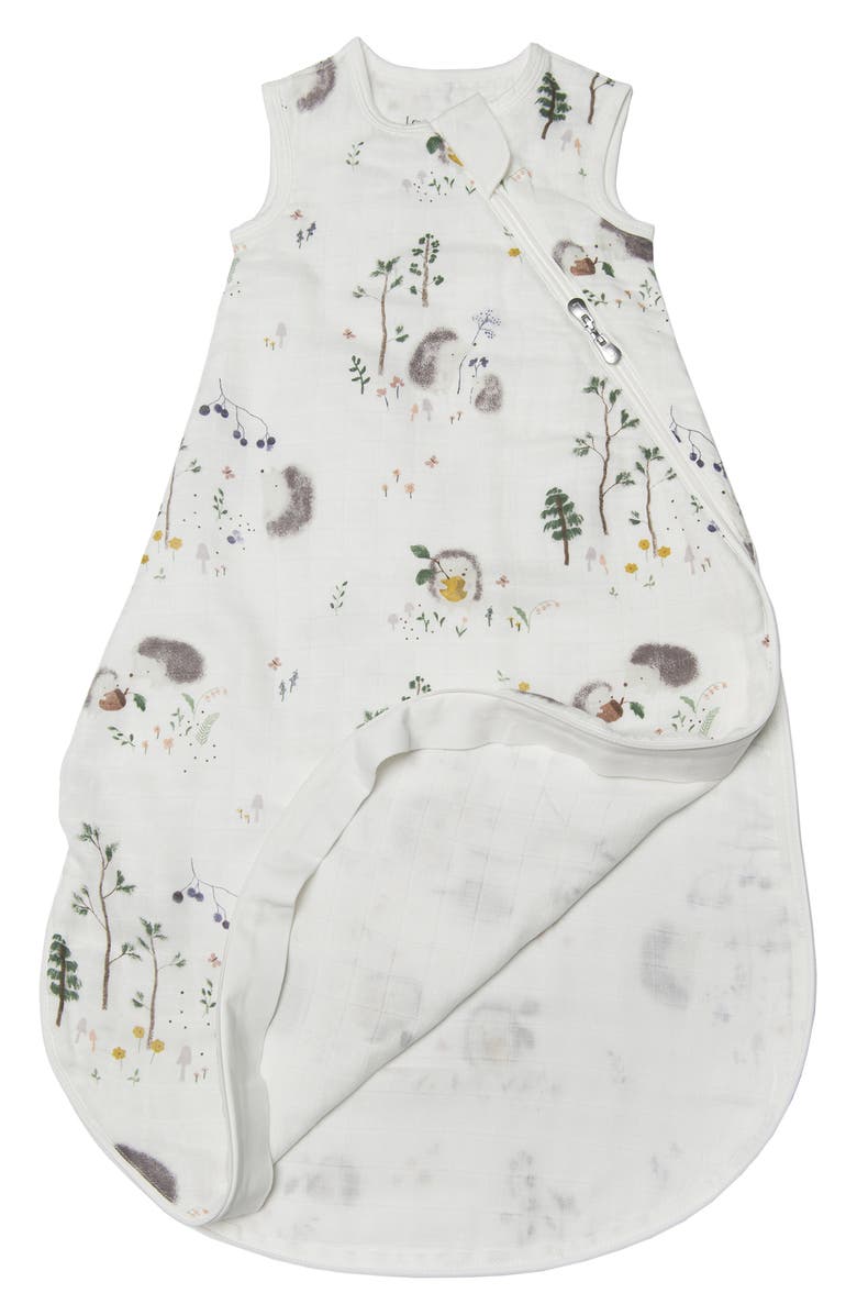 Loulou Lollipop Hedgehog Print Muslin Sleep Bag, Alternate, color,