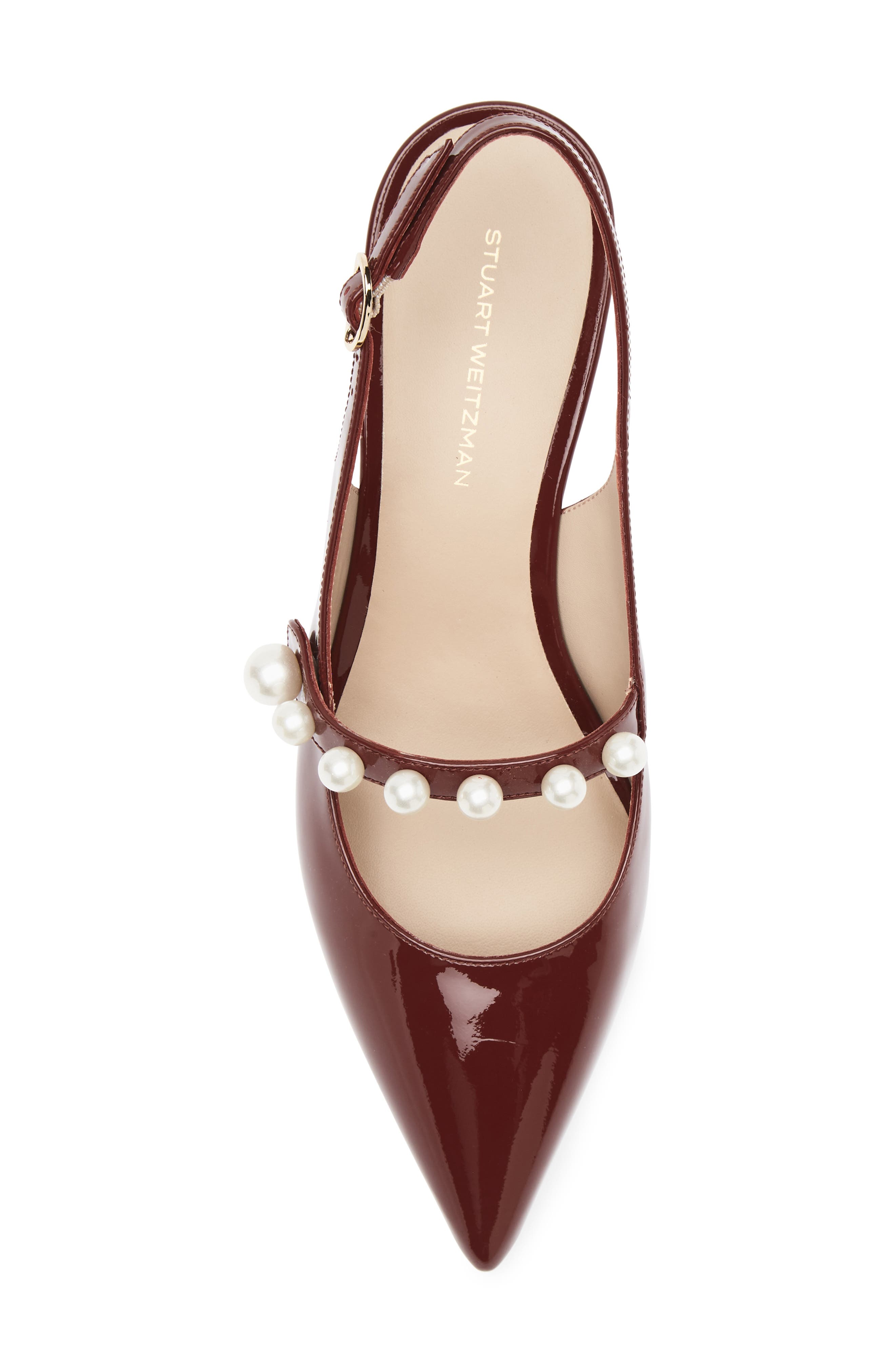 Stuart Weitzman Pia Mary Jane Slingback Pump, Alternate, color, Burgundy