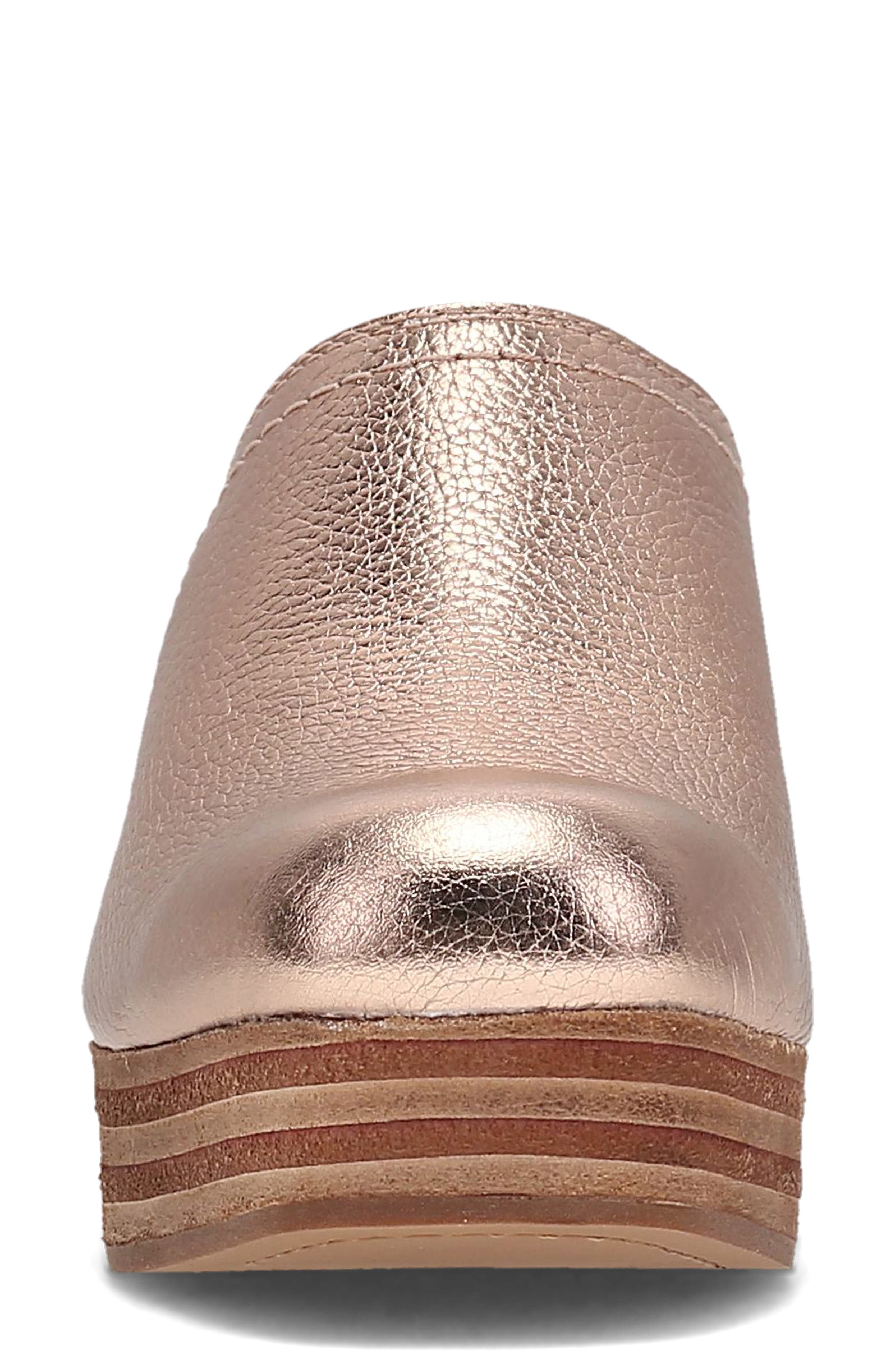 Campus Leather Clog, Alternate, color, ROSE GOLD