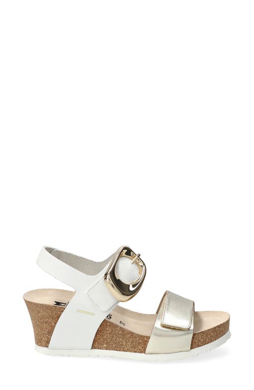 Mephisto Leandre Wedge Sandal In Gold Vega