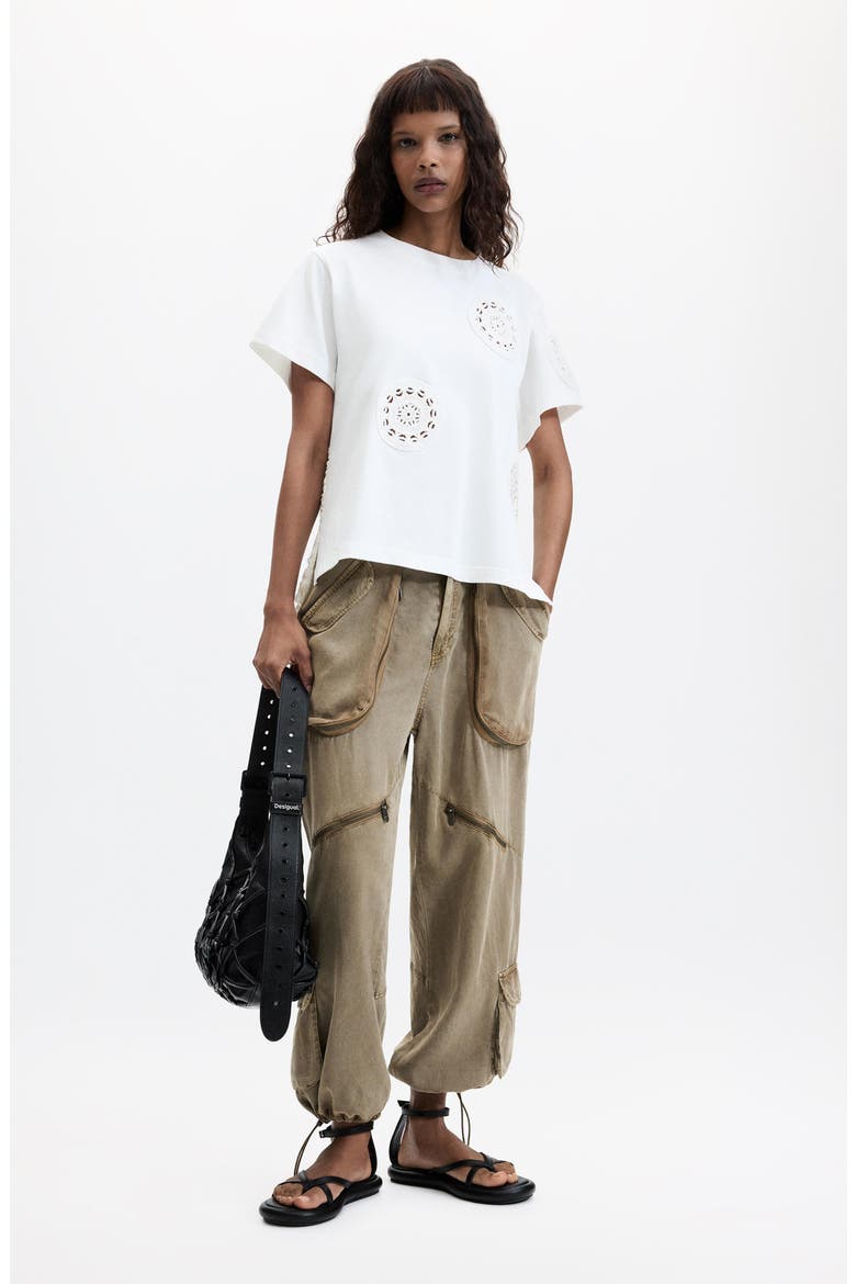 Open Stitch T-Shirt, Alternate, color, OFF WHITE