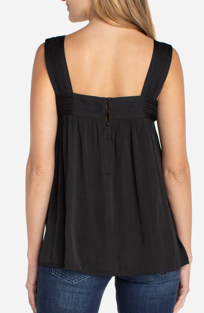 Liverpool Los Angeles Stitch Square Neck Tank, Alternate, color, Black