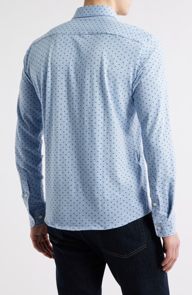 BOSS Roan Kent Stretch Cotton Button-Up Shirt, Alternate, color, Light Blue